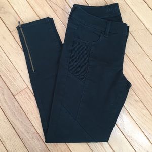American Eagle Dark Green Moto Pants Size 4